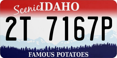 ID license plate 2T7167P