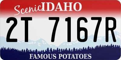 ID license plate 2T7167R