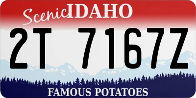 ID license plate 2T7167Z