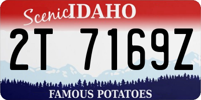 ID license plate 2T7169Z