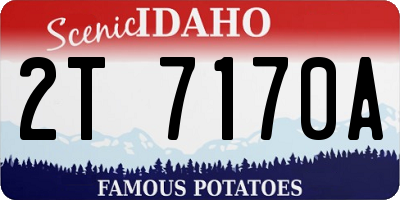 ID license plate 2T7170A