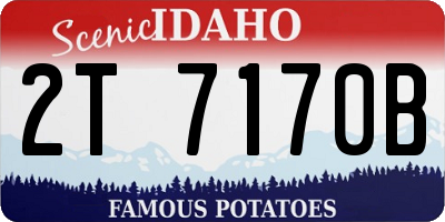 ID license plate 2T7170B