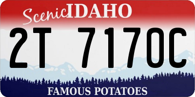 ID license plate 2T7170C