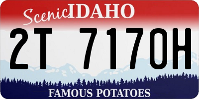 ID license plate 2T7170H