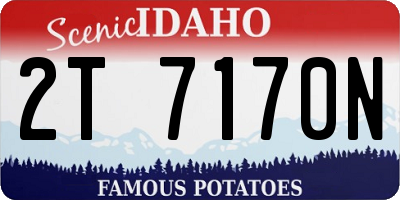 ID license plate 2T7170N