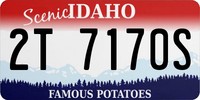ID license plate 2T7170S