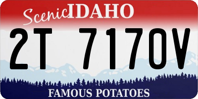 ID license plate 2T7170V