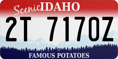 ID license plate 2T7170Z
