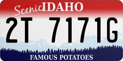 ID license plate 2T7171G