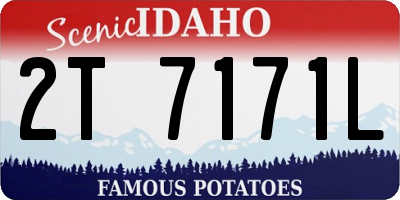 ID license plate 2T7171L