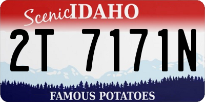 ID license plate 2T7171N