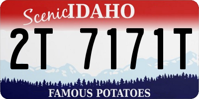 ID license plate 2T7171T