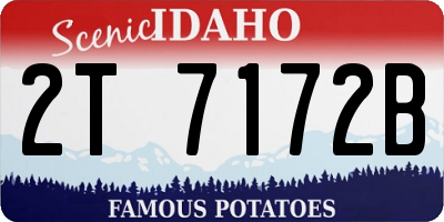 ID license plate 2T7172B