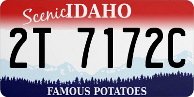 ID license plate 2T7172C