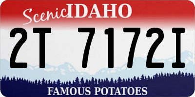 ID license plate 2T7172I