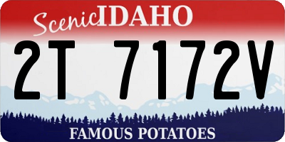 ID license plate 2T7172V
