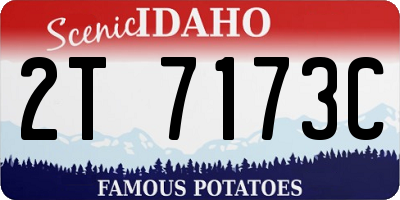 ID license plate 2T7173C