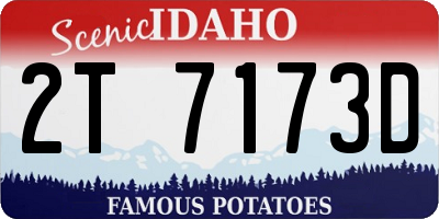 ID license plate 2T7173D