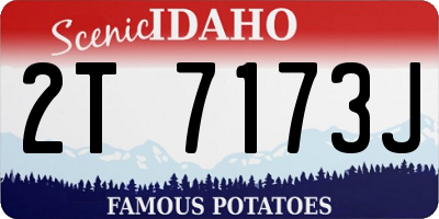 ID license plate 2T7173J