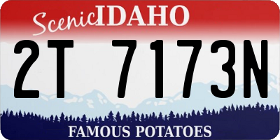 ID license plate 2T7173N