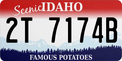ID license plate 2T7174B