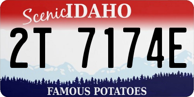 ID license plate 2T7174E