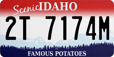 ID license plate 2T7174M
