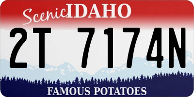 ID license plate 2T7174N