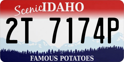 ID license plate 2T7174P