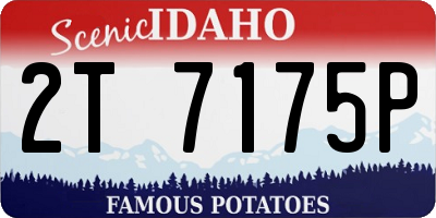 ID license plate 2T7175P