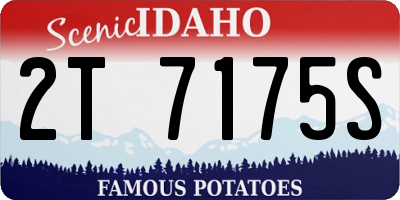 ID license plate 2T7175S