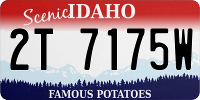 ID license plate 2T7175W