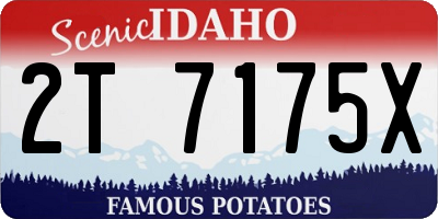 ID license plate 2T7175X