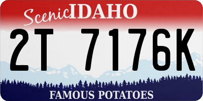 ID license plate 2T7176K