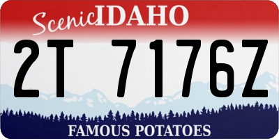 ID license plate 2T7176Z