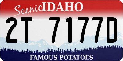 ID license plate 2T7177D