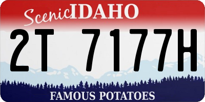 ID license plate 2T7177H