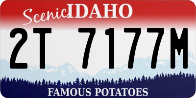 ID license plate 2T7177M