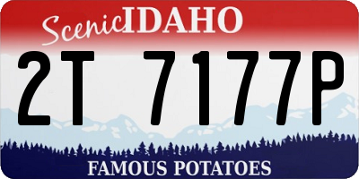 ID license plate 2T7177P