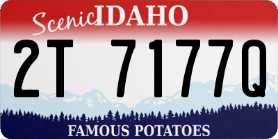 ID license plate 2T7177Q