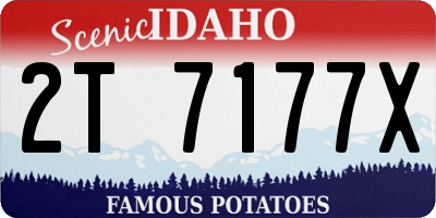 ID license plate 2T7177X