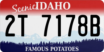 ID license plate 2T7178B