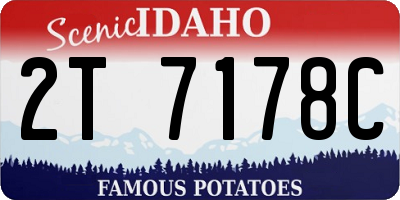 ID license plate 2T7178C