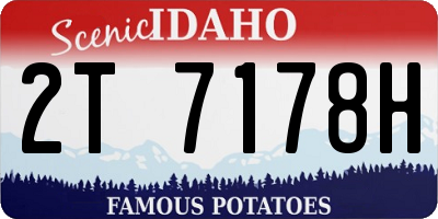 ID license plate 2T7178H