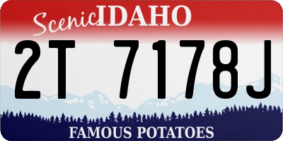ID license plate 2T7178J
