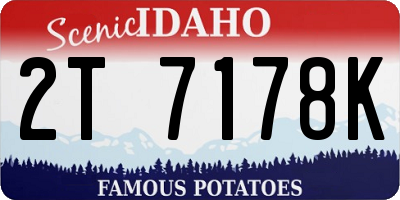 ID license plate 2T7178K