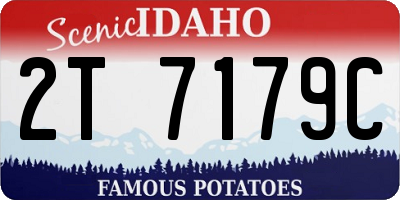ID license plate 2T7179C