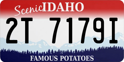 ID license plate 2T7179I