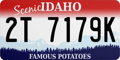 ID license plate 2T7179K