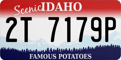 ID license plate 2T7179P